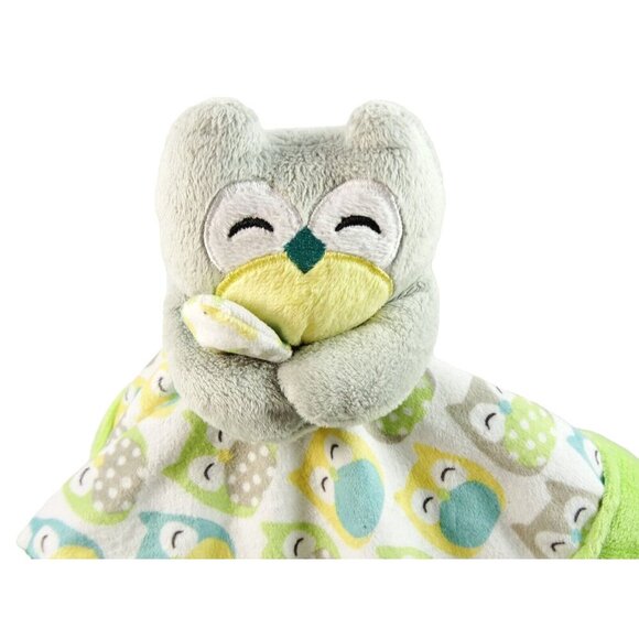 Carter's Owl Lovey Baby Security Blanket Green Yellow Unisex - Picture 2 of 9